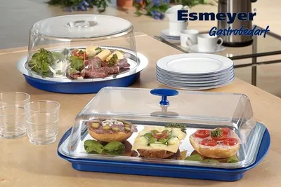 Produktbild von 1x Buffet Kühlplatte "Cool" mit Haube, rund,  Dekoschale, Obstschale