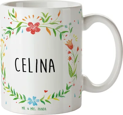 Produktbild von Mr. & Mrs. Panda Kaffeetasse Celina - Geschenk, Becher, keramik, Tasse, kaffeebecher