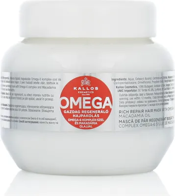 Produktbild von Kallos Omega Rich Repair Hair Mask With Omega-6 Complex And Macadamia Oil 275 ml