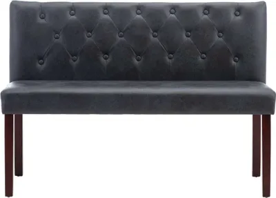 Produktbild von "SALE 2026"Sitzbänke - Grau Sitzbank 120cm Grau Wildleder-Optik Stabli Möbel5392279
