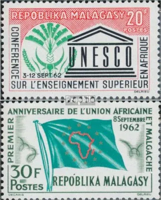 Produktbild von Briefmarken Madagaskar 1962 Mi 484,485 (kompl.Ausg.) postfrisch Schulwesen