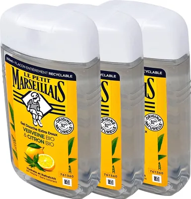 Obrázok produktu pre Le Petit Marseillais sprchový gél Verbena Lemon 3 x 250 ml - Sviežosť z Francúzska
