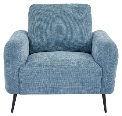 Produktbild von Sessel aus strukturiertem blauem Stoff LETROSA