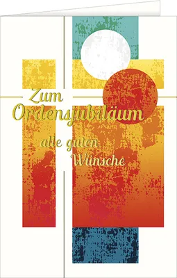 Produktbild von Ordensjubiläum Glückwunschkarte mit Briefumschlag, Zum Ordensjubiläum alle guten Wünsche