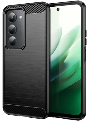 Obrázek produktu pro Pouzdro pro Xiaomi Redmi 15 5G/4G měkké TPU silikonové, karbonové vlákno, nárazuvzdorné ochranné pouzdro černé