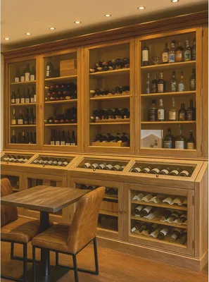 Produktbild von Casa Padrino Landhausstil Weinschrank Naturfarben 240 cm - Landhausstil Bar Möbel
