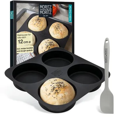 Silikon-Backform für Burger Buns, Ø 12 cm, 4er-Set
