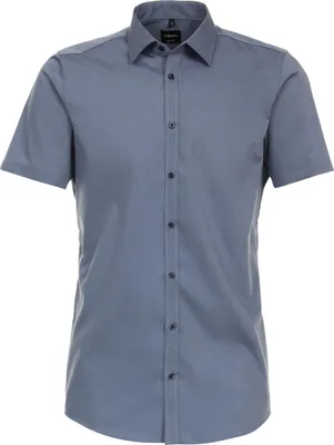 Produktbild von VENTI Herren Businesshemd Kurzarm Kent Body-Fit Blau 43