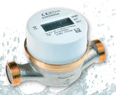 Image de Elektronischer Wohnungswasserzähler Qn 1,5 - 1/2" x 80 mm - Kalt Eichung 2026