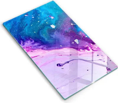 Produktbild von Glasschneideplatte - Herdabdeckplatte - 30x52 cm - Schneidebrett - Spritzschutz - Abstraktionsintinte