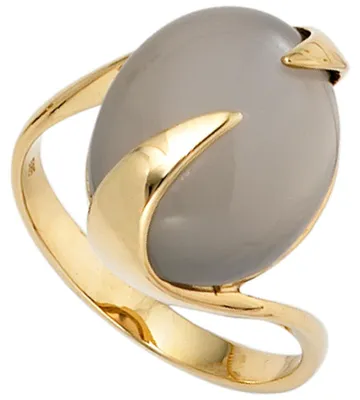 Produktbild von Ring Goldring Damenring mit Mondstein 585 Gold Gelbgold elegant Damen Innenumfang 52mm  Ø16.6mm