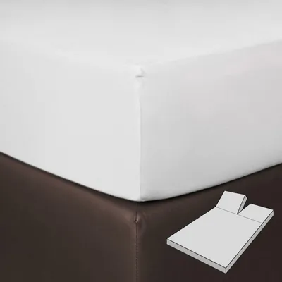 Produktbild von Bettwaren-Shop Boxspring Split Spannbetttuch 180x200 - 200x220 cm weiss