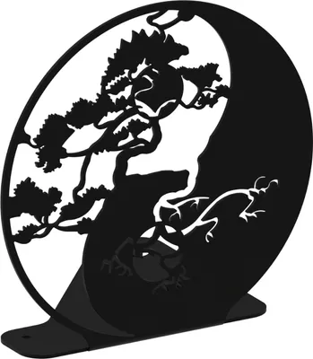 Obrázek produktu pro AD208 Držák, YIN-YANG, černý texturovaný