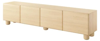Zdjęcie produktu dla FURNLUX, stojak na telewizor, kolor beżowy, 200 cm / Kolor główny: beżowy / Wymiary: 200 x 47 x 38 cm