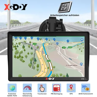 Obrázok produktu pre Navigačný prístroj Auto Navi s 9-palcovým veľkým dotykovým displejom, hlasovým ovládaním, asistenom jazdy v pruhoch, parkovacím asistentom, režimom pre osobné automobily, nákladné vozidlá a obytné prívesy, s 16 GB pamäťou