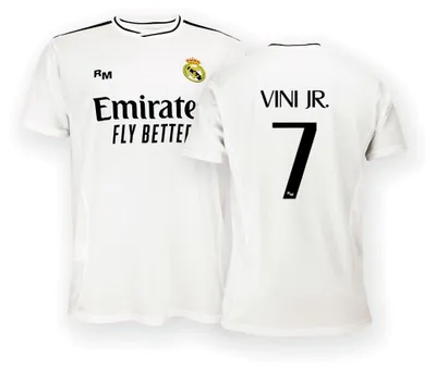 Obrázok produktu pre Domáci dres Real Madrid, sezóna 2024/2025, Vinícius Júnior, veľkosť M, replika s oficiálnou potlačou