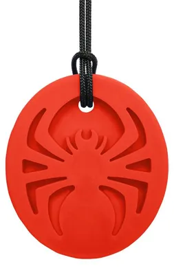 Productafbeelding van ARK Therapeutic Kaukette Spinnenbeet-kauwsieraad voor kinderen, sensorisch. Groot, spinnenvormig kauwsieraad met openingen, ideaal voor kinderen die graag stevig op hun voortanden kauwen.