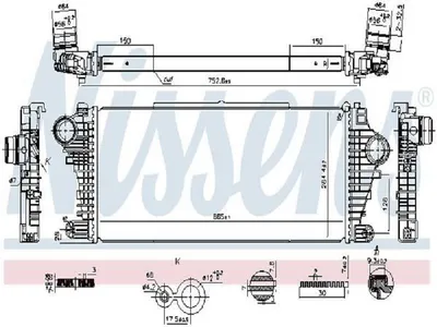 Obrázok produktu pre Medzichladič NISSENS 961534