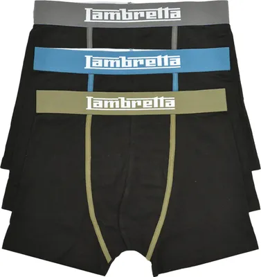 Obrázok produktu pre Lambretta - Pánske boxerky "Classic" (3-pack) LB202 (S) (Black)