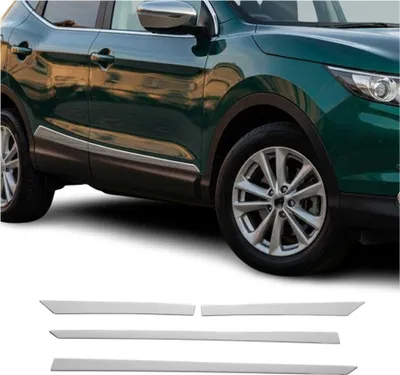 Image de Garniture Baguette de porte latérale pour Nissan Qashqai J11 2014-2021 inox 4Pcs