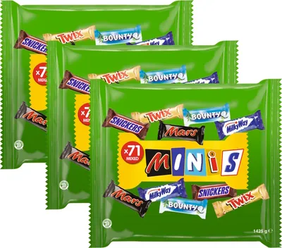 Produktbild von MIXED Minis 3x1425g Twix, Snicker, Mars, Bounty, Milky Way - Partymix