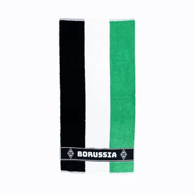 Produktbild von Borussia Mönchengladbach Badetuch "flag" 70x180cm schwarz/weiß/grün