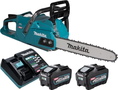 Obrázek produktu pro Akumulátorová řetězová pila Makita UC 011 GT201 40 V max. 35 cm bezkartáčová + 2x akumulátor 5,0 Ah + nabíječka.