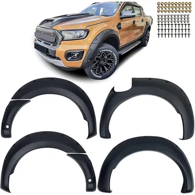Productafbeelding van Wielkastverlenging, spatborden, 9 cm breder, voor Ford Ranger T8, modeljaren 2019-2022