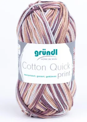 Produktbild von Gründl Wolle Baumwolle Quick print 50 g braun multicolor