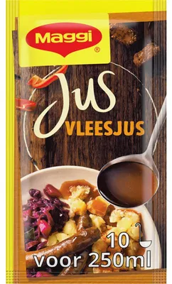 Produktbild von Maggi Jus Fleischjus 18g – Würzige Sauce für Fleischgerichte, intensiver Geschmack