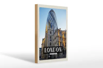 Produktbild von Holzschild Reise 20x30cm London United Kingdom Architektur