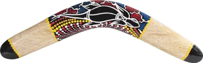 Immagine prodotto di Boomerang 40 cm - Legno dipinto a mano con motivo a lucertola