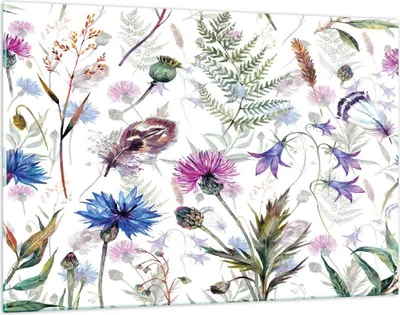 Produktbild von Bilder auf glas - Blume Wiese Natur - 120x80cm - Glasbilder - Wandbilder - Kunstdruck - zum Aufhängen bereit - Wanddekoration aus Glas - Glas Bilder - Wandbild auf Glas - Einteilig - GAA120x80-3838