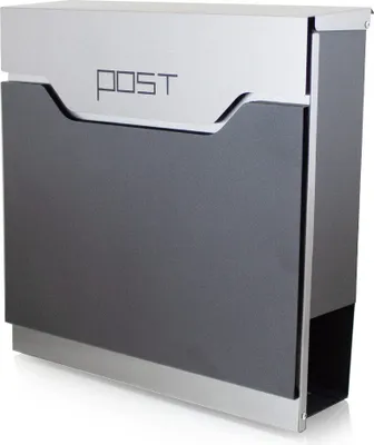 Produktbild von BITUXX Design Briefkasten Graphit mit Post Einwurf Edelstahl, MS-16440