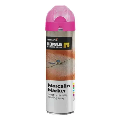 Produktbild von MERCALIN Marker Markierspray NEON-PINK, 500ml, Neonfarben, Schnelltrocknend, 360° Ventil, Markierungsspray