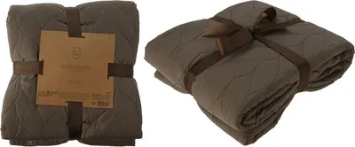 Produktbild von Plaid Steppdecke taupe - große weiche Polyesterdecke 200x220cm
