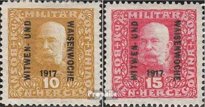 Produktbild von Briefmarken Österr.-Bosnien-Herzeg. 1917 Mi 119-120 (kompl.Ausg.) mit Falz Waisenwoche