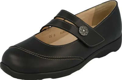 Immagine prodotto di Ballerina comoda Finn Comfort Vivero, donna, nero, pelle, NUOVO - scarpe slip-on donna / trotteur, nero