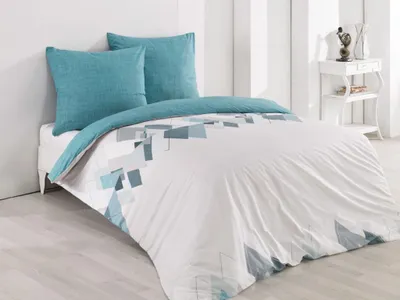 Produktbild von Bettwäsche 100% Baumwolle Renforce Bettbezug Garnitur Set 200x200 / 200x220, Auswahl:6 Nesto, Größe:200x200 + 2x(80x80)