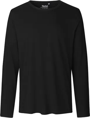 Produktbild von Neutral O61050 | Herren Long Sleeve T-Shirt / 100% Fairtrade-Baumwolle - Farbe: Black - Größe: M