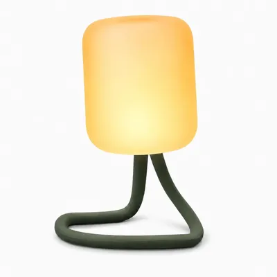 Produktbild von LED Campinglampe,USB-Aufladung Nachtlicht,flexible Outdoorlampe zum Aufhängen,Hinstellen und Montieren,dimmbare Handyhalter Campingleuchte,Grün