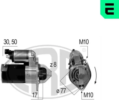 Produktbild von ERA 220543 Starter Anlasser 1,7kW für HYUNDAI i10 (PA) 12V