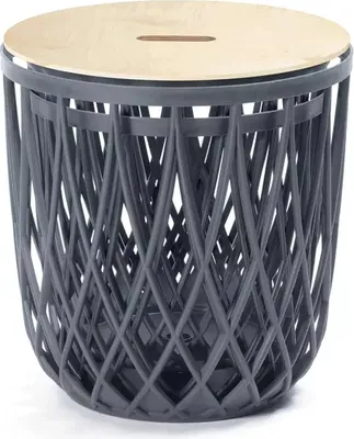 Produktbild von NABBI Universalkorb aus Kunststoff (3 Stck) IKUBS3 35/55 l - Anthrazit