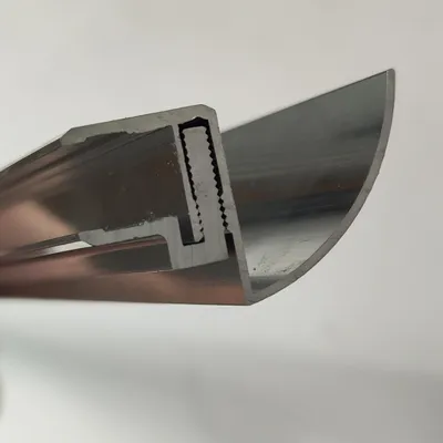 Produktbild von Silber Regenrinne 150 cm für Glasvordach 10,8–17,5mm Aluminium