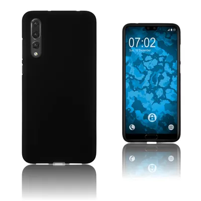 Produktbild von PhoneNatic Case kompatibel mit Huawei P20 Pro - schwarz Silikon Hülle matt Cover