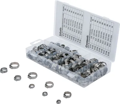 Productafbeelding van BGS technic Assortiment roestvrijstalen slangklemmen, 436 mm, 436 g