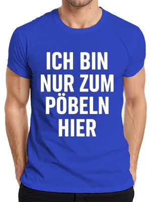 Obrázok produktu pre "Len sa tu chcem vyžierať z hlupákov," pánske tričko, modré, veľkosť 3XL, s nápisom "Sarkastický humor"