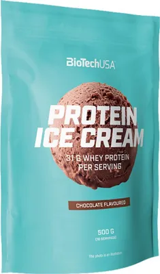 Immagine prodotto di BioTech USA Gelato proteico 500 g cioccolato / Snack proteico / Proteine del siero del latte arricchite di polvere per gelato