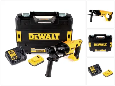 Image de DeWalt DCH 133 D1 Marteau combiné sans fil 18V 2,6J SDS plus Brushless + 1x batterie 2,0Ah + chargeur + TSTAK