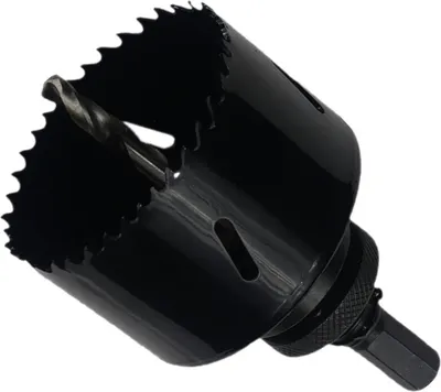 Produktbild von BOHRFUX- Lochsäge Ø68mm mit Sechskant Adapter HSS-Bi-Metall Dosenbohrer Bohrkrone Lochkreissäge Steckdosenbohrer Bohrtiefe 40mm für Aluminium, Holz, Gusseisen, Messing, Gips usw